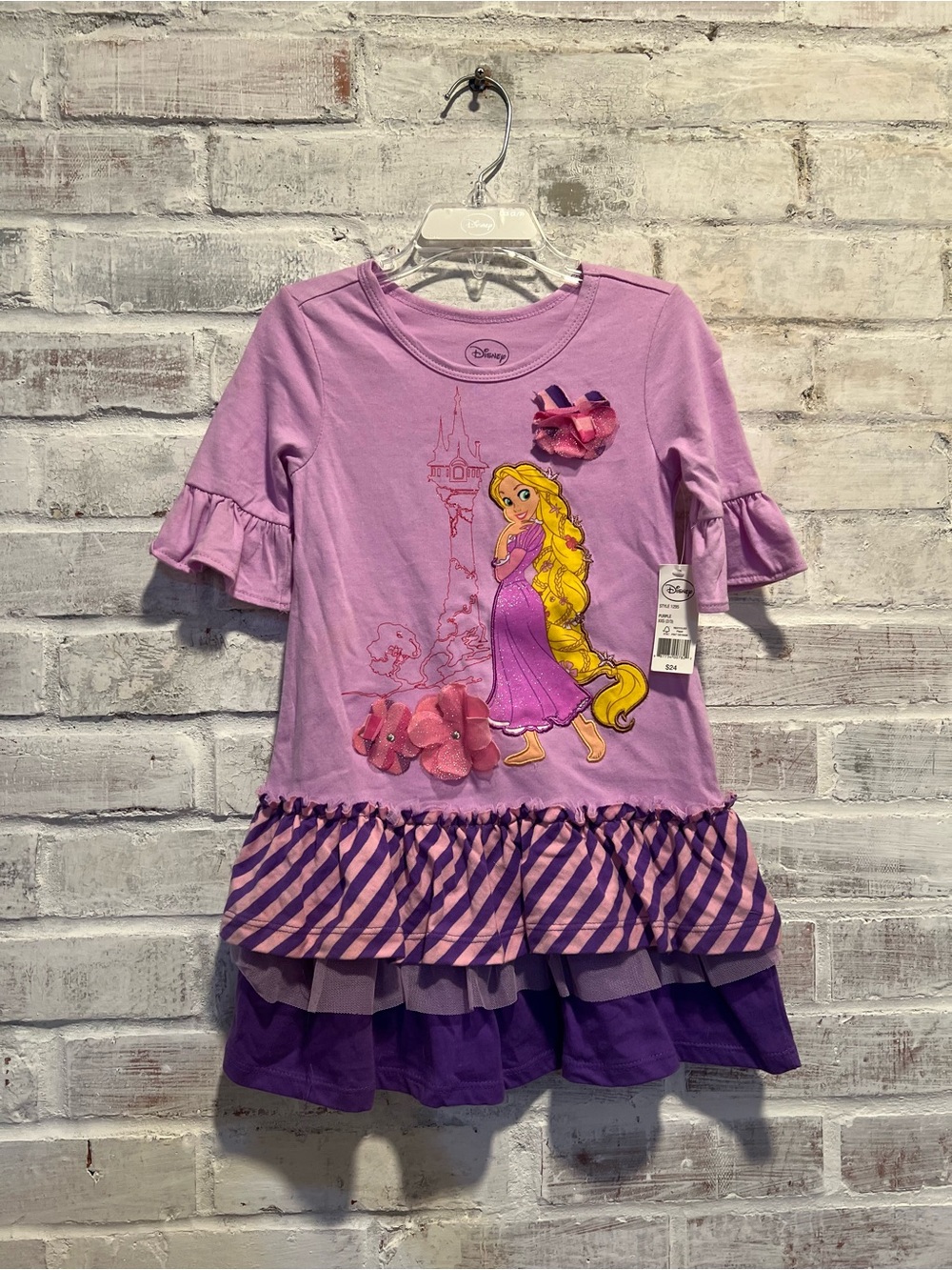 Disney Rapunzel Purple Girls' Ruffle Dress 2/3